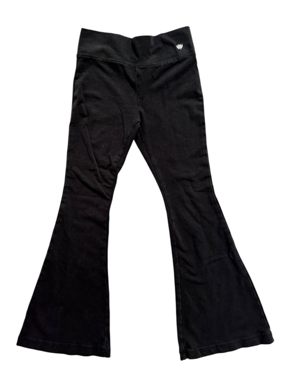 Zara Heathered Black Stretch Flare Pants — Size 6